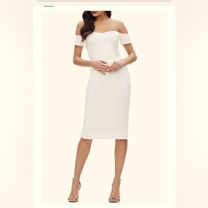 Dress the Population Off white mid length dress size XS